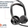 Voyager Focus 2 UC USB-C Headset with Stand (Plantronics) - Bluetooth Dual-Ear (Stereo) Headset with Boom Mic - USB-C PC/Mac Compatible - Active Noise Canceling Image 4
