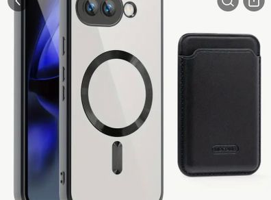 Google pixel 9a clear magnetic case with mag wallet