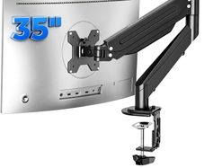 single monitor arm, gas spring, fits 17-35" monitors up to 11kg