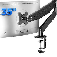 single monitor arm, gas spring, fits 17-35" monitors up to 11kg