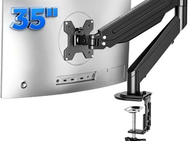 single monitor arm, gas spring, fits 17-35" monitors up to 11kg