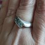 925 sterling silver trilogy ring with blue topaz. Image 5