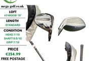 Taylormade Qi35 #3 Wood 15 Degree / Hzrdus Black Gen5 6.0 70G Stiff