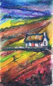 Ireland Inspired Aquarell Landscape from the Artist