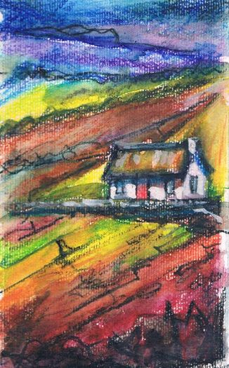 Ireland Inspired Aquarell Landscape from the Artist