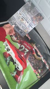 signed football boot