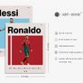 Soccer Posters 8x10 Inch Canvas Prints Unframed Set of 4 - Messi, Ronaldo, Mbape And Neymar Famous Football Superstar Poster Sports Decor for Boys Bedroom Wall Art Image 2