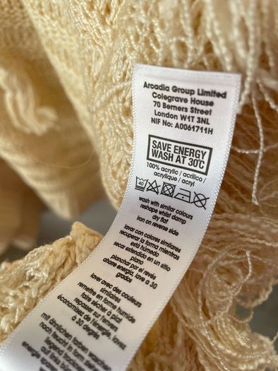 Evans ladies poncho shawl fringed wheat colour plus size