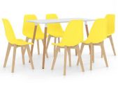 _7 Piece Dining Set Yellow