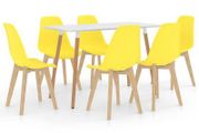 _7 Piece Dining Set Yellow