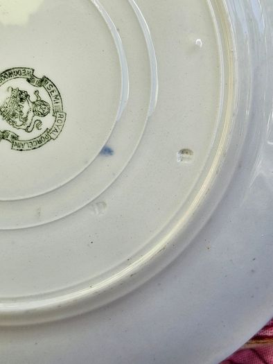 Antique Wedgwood & Co Royal Semi Porcelain Plate England c.1890-1900 Landscape Castle