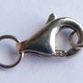 Vintage 925 Sterling Silver Necklace with Peach Faceted Pendant Image 9