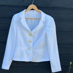 white linen jacket size 14