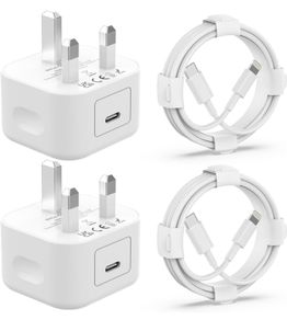 iPhone Charger [MFi Certified] 2Pack 20W PD USB C Power Adapter with 2Pack Fast Charging Cabe, USB C PD Wall Charger Plug and 6/6FT iPhone Charger Cable Compatible iPhone 15 14 13 12 11 Pro/Pro Max/Plus
