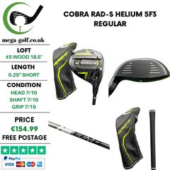 Cobra Rad-S #5 Wood 18.5 Degree / Helium 5F3 Regular