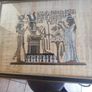 FRAMED handmade hand painted Egypt Papyrus,  Ancient Egyptian art. Image 7