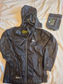 Trespass Qikpak Packaway Black Jacket 7/8 yrs