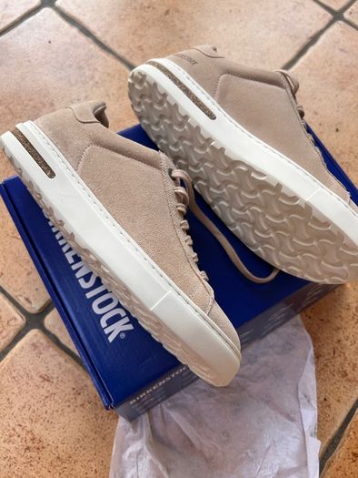 Birkenstock Brand New Bend Low Sandcastle Suede Leather Shoes Size 38