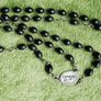 Vintage Rosary with Black Beads and Cross Image 7