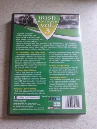 Irish Railways Vol.3 - The Irish Narrow Gauge 1939-1959 (DVD, 2007)