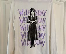 Wednesday Addams Long Sleeve T-Shirt Age 11-12 Like New