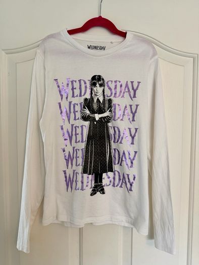 Wednesday Addams Long Sleeve T-Shirt Age 11-12 Like New