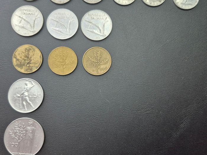 Italian coins, including silver example