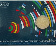 Portugal 2 Euro Commemorative Coin 2007 - Presidency of the Council of the EU BU. Blister Card.