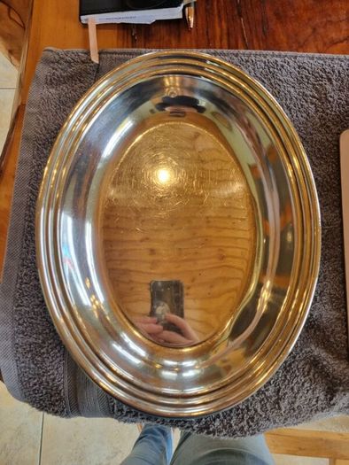 Silver serving dish