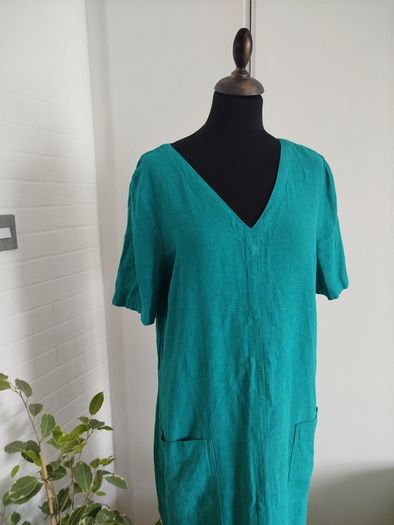 M&S linen dress as new size 12-14