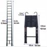 6.2 M Foldable Telescopic Ladder Aluminum New Image 5