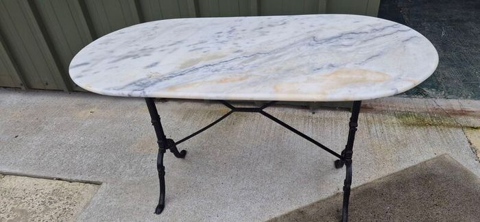Cast Iron Marble Table