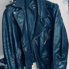 Vintage Leather Jacket (Motorbike style) Medium / Large