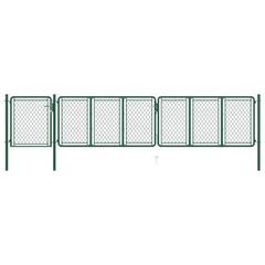Garden Gate Steel 100x495 cm Green