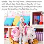 Labebe plush rocking horse pink like new Image 3