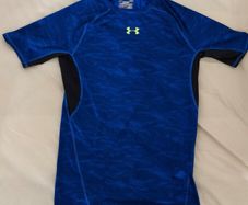 Under Armour HeatGear Compression T-Shirt - Blue - Size Large