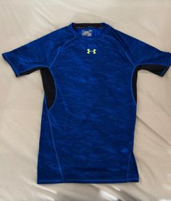 Under Armour HeatGear Compression T-Shirt - Blue - Size Large