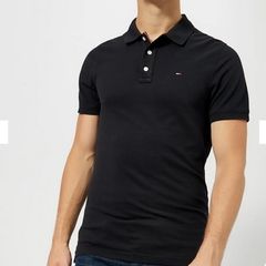 Tommy Hilfiger Slim Fit Black Polo Shirt Size XL