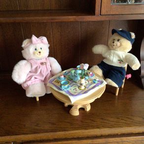 Vintage 90s Fisher price Briar berry "Ben Berry & Sarah Berry bear "W/ Accesories