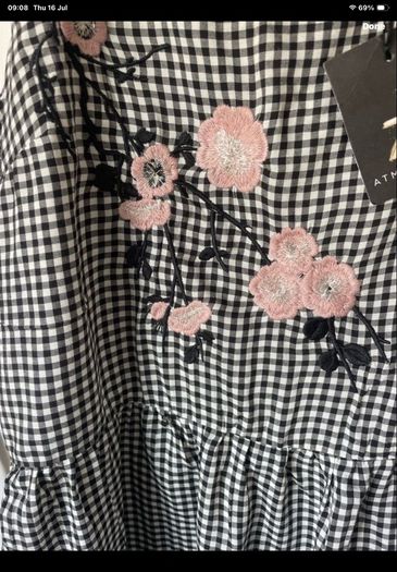 top Bnwt size 12 black & white gingham top primark