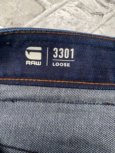 G-Star Raw 3301 Loose Fit Mens W30 L29 Dark Blue Jeans