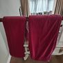 Dark pink velvet handmade curtains Image 3