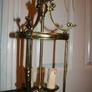 Antique Louis XVI Style Gilt Brass Lantern H-18" Image 8