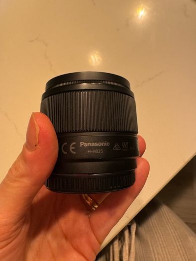 Panasonic Lumix 25mm F1.7, H-H025E-K Prime Lens, Black, Micro 4/3 Mount, Compatible Panasonic and Olympus