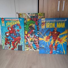 Marvel Comics Canvas Wall Art Bundle - Spider-Man, Avengers & Iron Man (3 Pack)