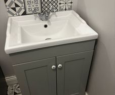 Bathroom sink, vanity unit & tap