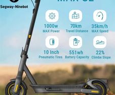 Segway Ninebot Kickscooter MAX G2 very low mileage 117km