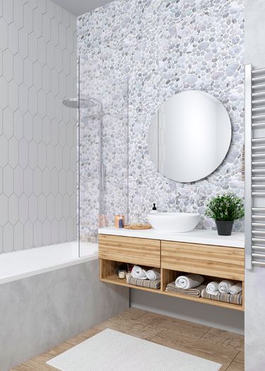 Pebble, stone, brick, tile Effect 3D PVC  Wall panel