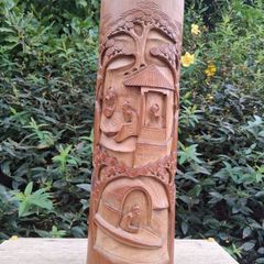 Vintage Hand Carved Bamboo Bitong(Brush Pot)
