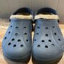 Crocs lined navy blue denim colour  size UK 4 Image 3